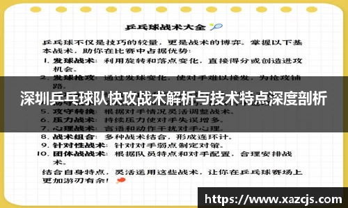 深圳乒乓球队快攻战术解析与技术特点深度剖析